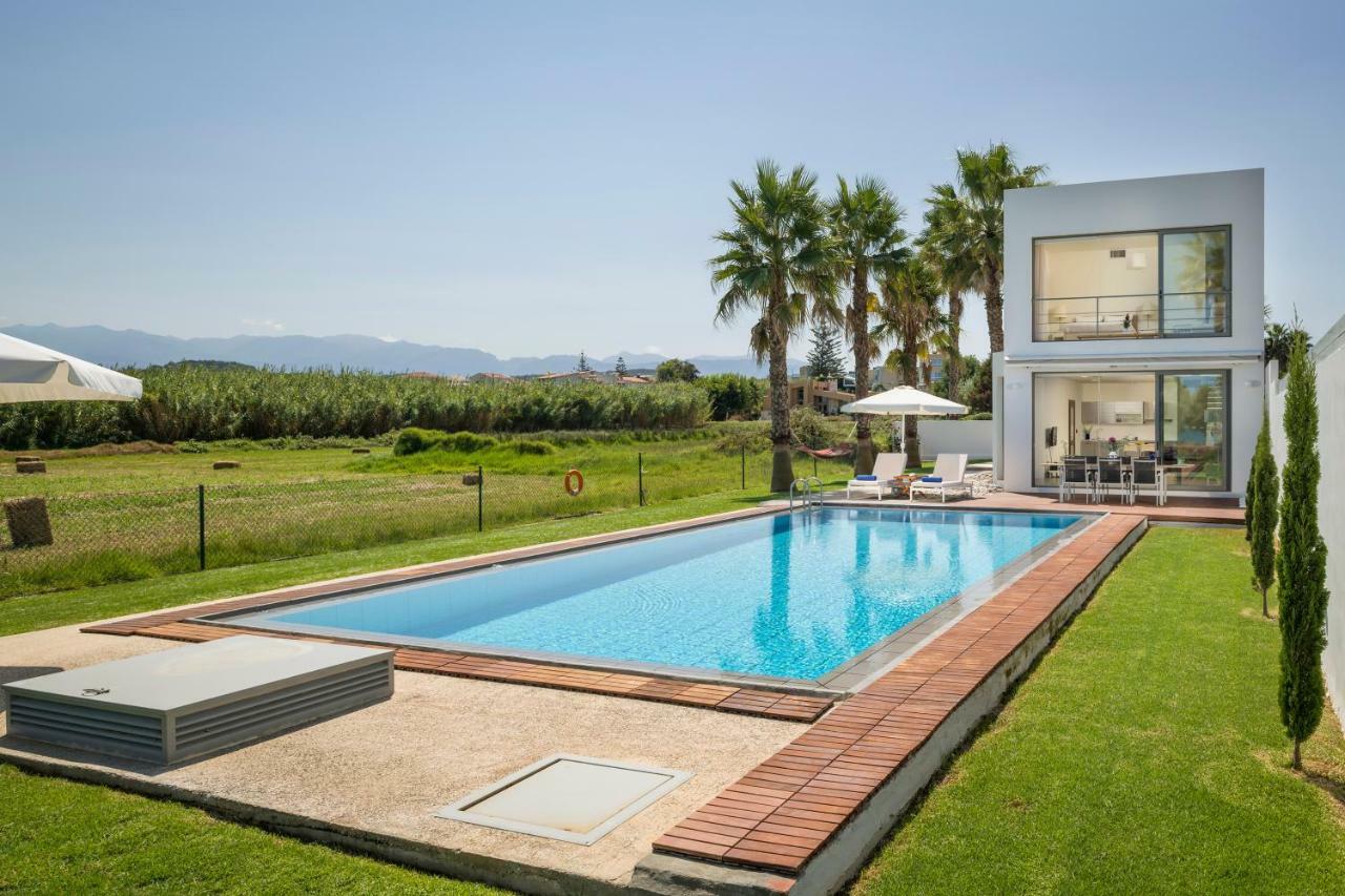 Blue Sea Luxury Villa Maleme  Bagian luar foto
