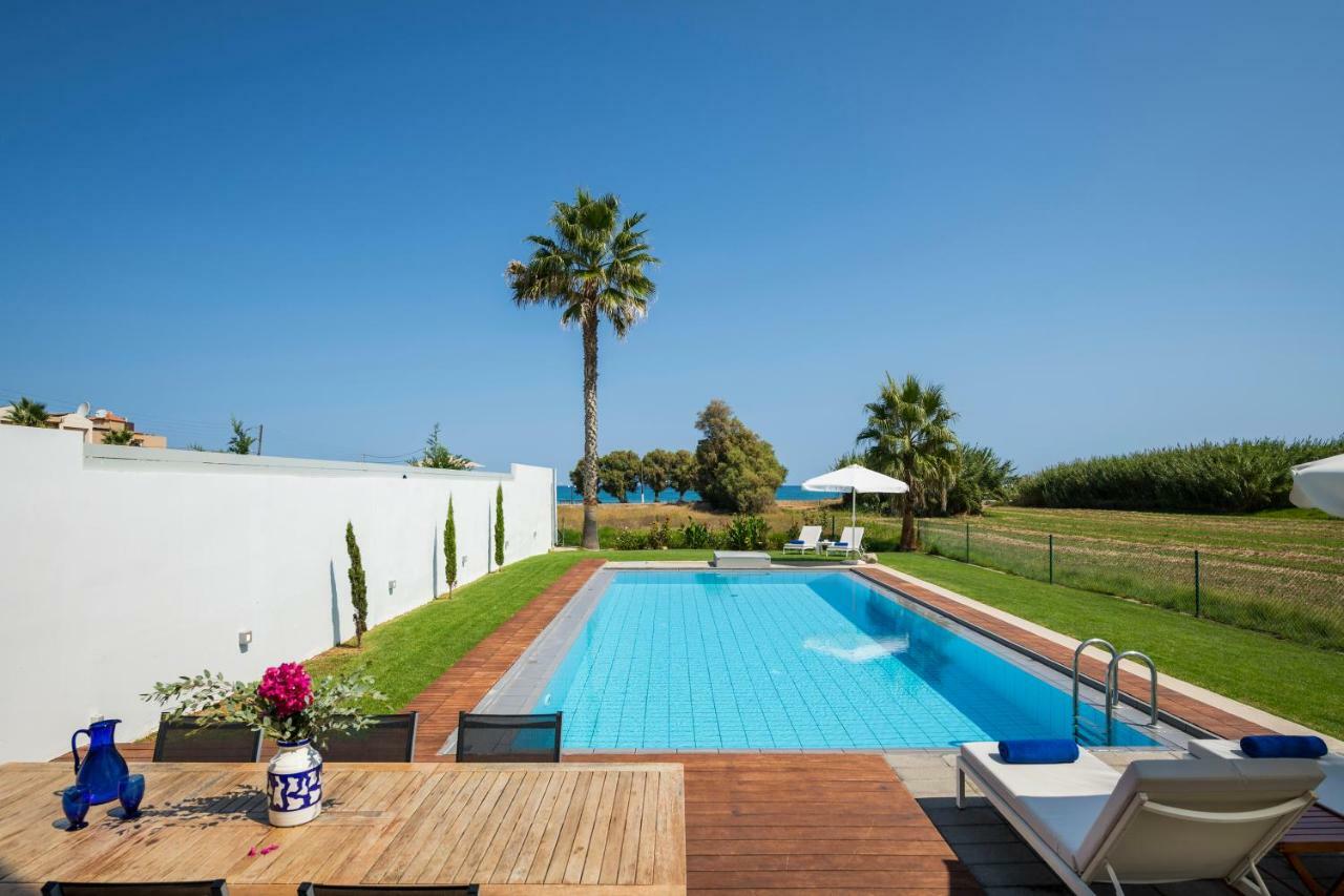 Blue Sea Luxury Villa Maleme  Bagian luar foto
