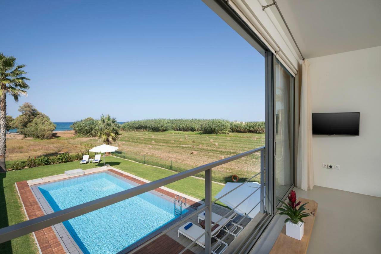 Blue Sea Luxury Villa Maleme  Bagian luar foto