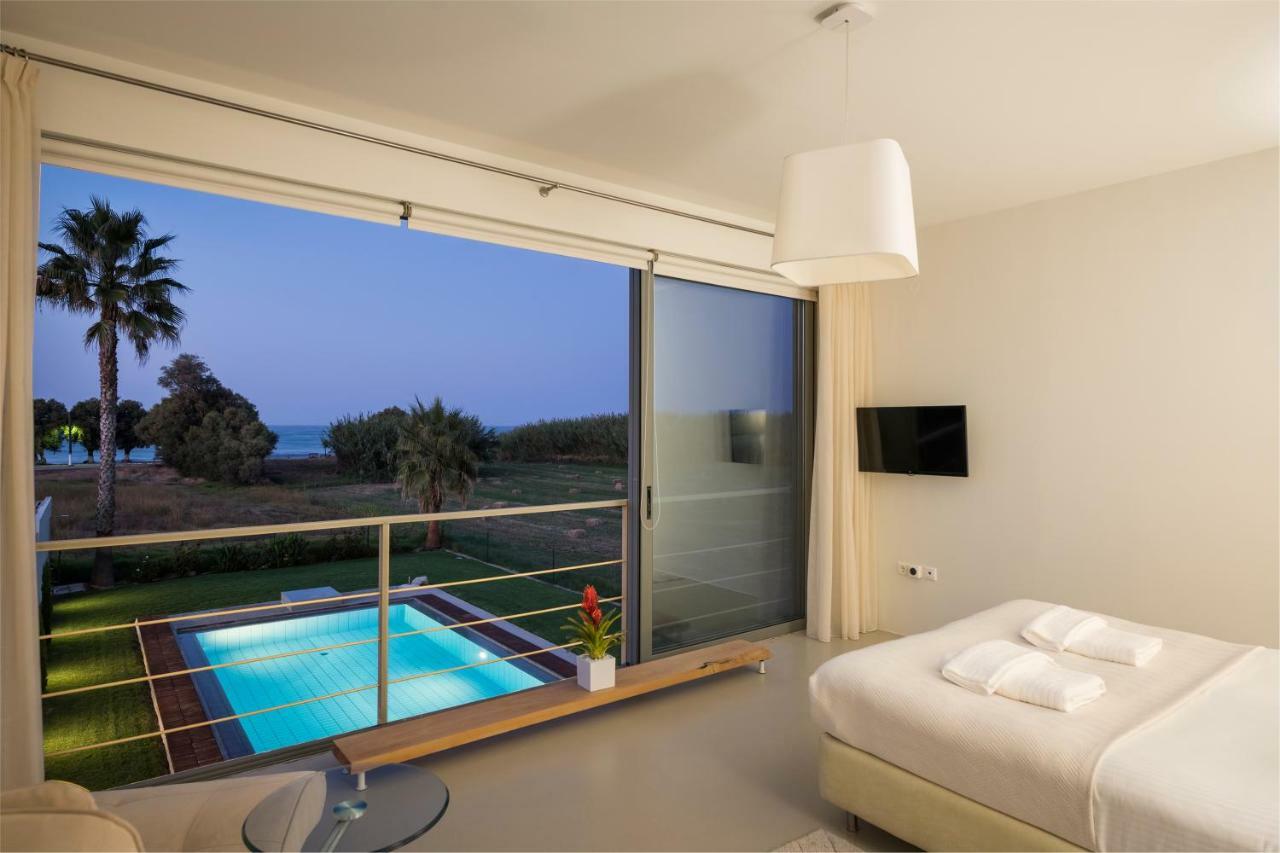Blue Sea Luxury Villa Maleme  Bagian luar foto