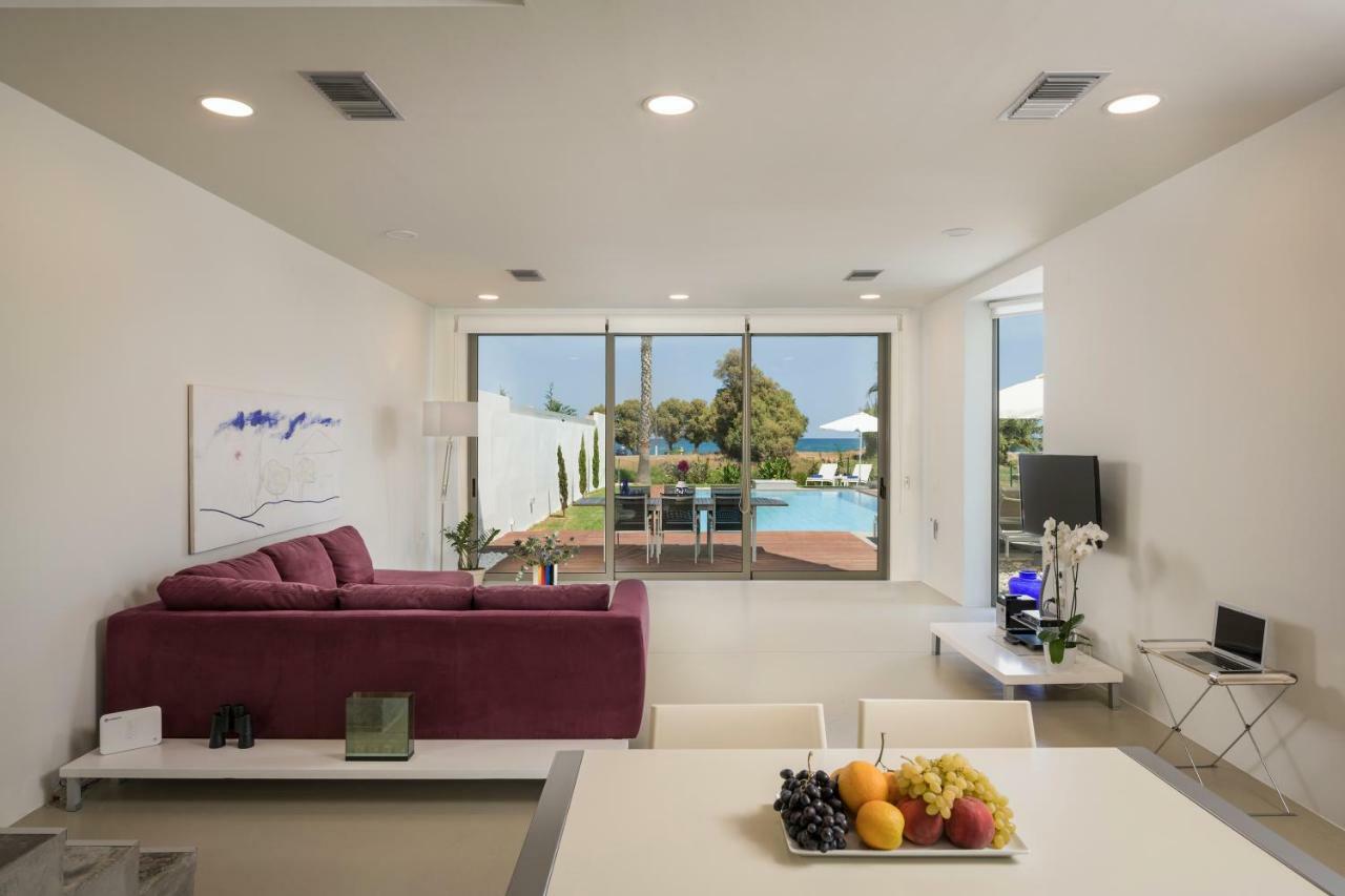 Blue Sea Luxury Villa Maleme  Bagian luar foto