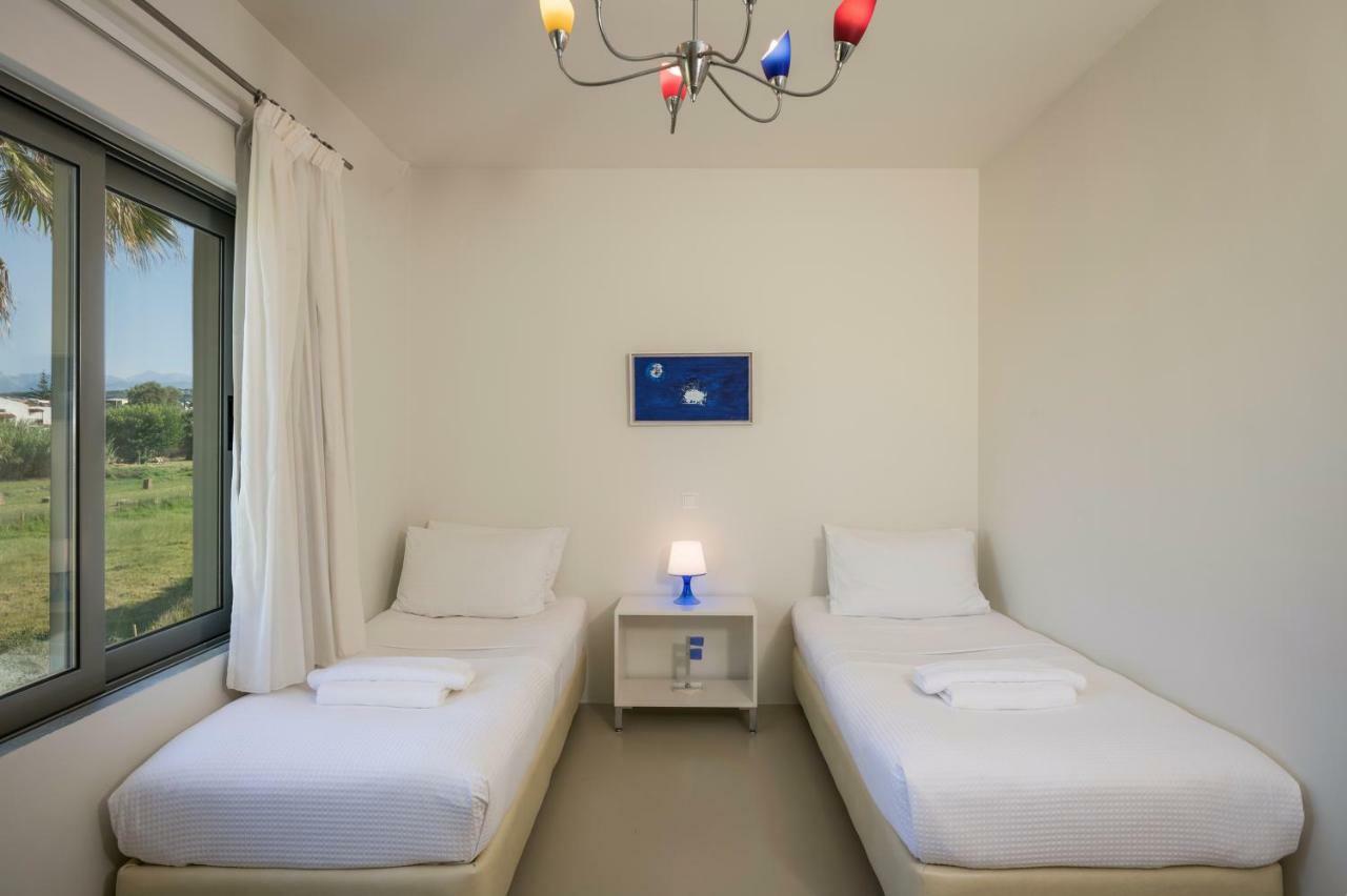 Blue Sea Luxury Villa Maleme  Bagian luar foto