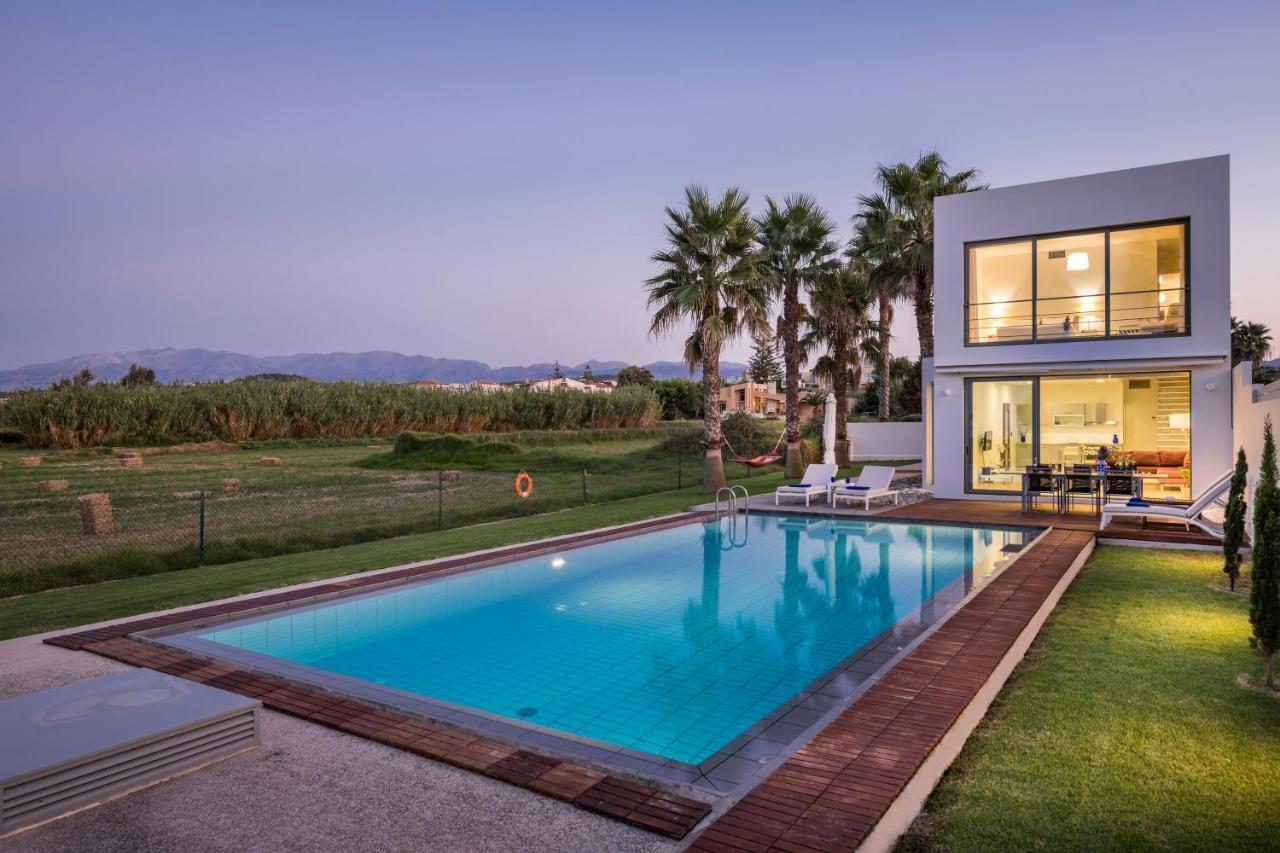 Blue Sea Luxury Villa Maleme  Bagian luar foto