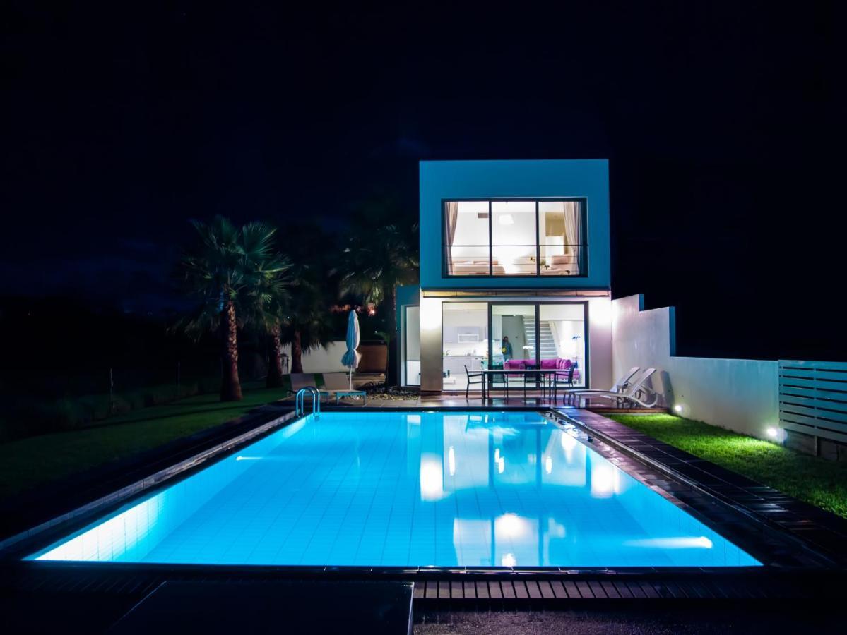 Blue Sea Luxury Villa Maleme  Bagian luar foto